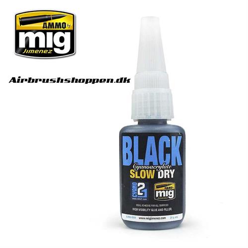 A.MIG 8034 BLACK SLOW DRY CYANOACRYLATE LIM